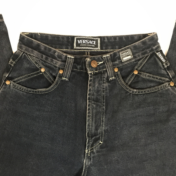 Versace High Waist Denim Medusa Head jeans - Picture 4 of 9